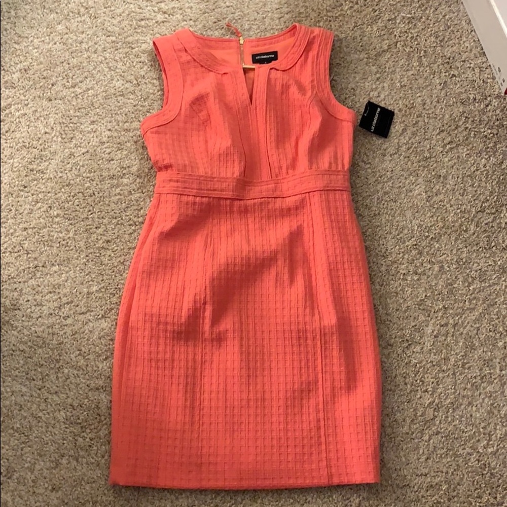 Liz Claiborne Peach Shift Dress, size 6, BNWT